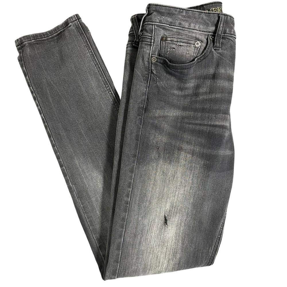 American Eagle Outfitters Extreme Flex Slim Jeans Gray Distressed Mens 29x32